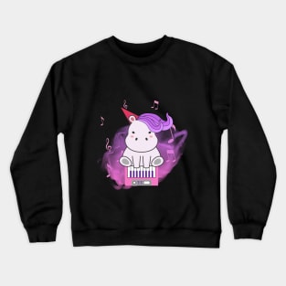 musician hippo Crewneck Sweatshirt